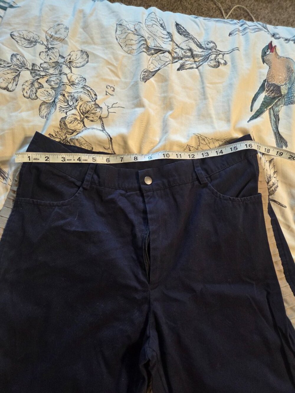 Han Solo Costume Pants Men's Navy Pants with Gray Stripe - Picture 3 of 4